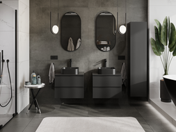 Mexen Orio Badezimmerunterschrank 60 cm, 2 Schubladen, schwarz matt - 91A10-06047-2-BFF71