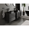 Mexen Orio Badezimmerunterschrank 60 cm, 2 Schubladen, schwarz matt - 91A10-06047-2-BFF71