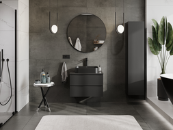 Mexen Orio Badezimmerschrank unter Waschbecken 70 cm, 2 Schubladen, schwarz matt - 91A10-07047-2-BFF71