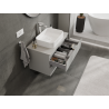 Mexen Orio Badezimmerschrank mit Waschbecken 80 cm, 2 Schubladen, Grau Matt - 91A10-08047-2-BFF62