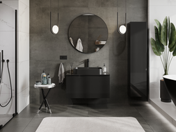 Mexen Orio Badezimmer-Unterschrank 90 cm, 1 Schublade, schwarz glänzend - 91A10-09047-1-BF70