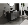 Mexen Orio Badezimmerschrank 100 cm, 1 Schublade, schwarz matt - 91A10-10047-1-BF71