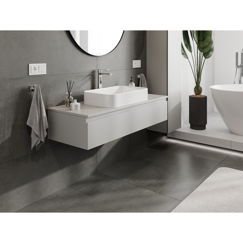 Mexen Orio Badezimmer-Unterschrank 120 cm, 1 Schublade, grau matt - 91A10-12023-1-BF62
