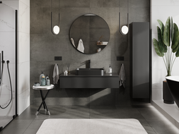 Mexen Orio Badezimmerschrank für Waschbecken 120 cm, 1 Schublade, schwarz matt - 91A10-12023-1-BF71