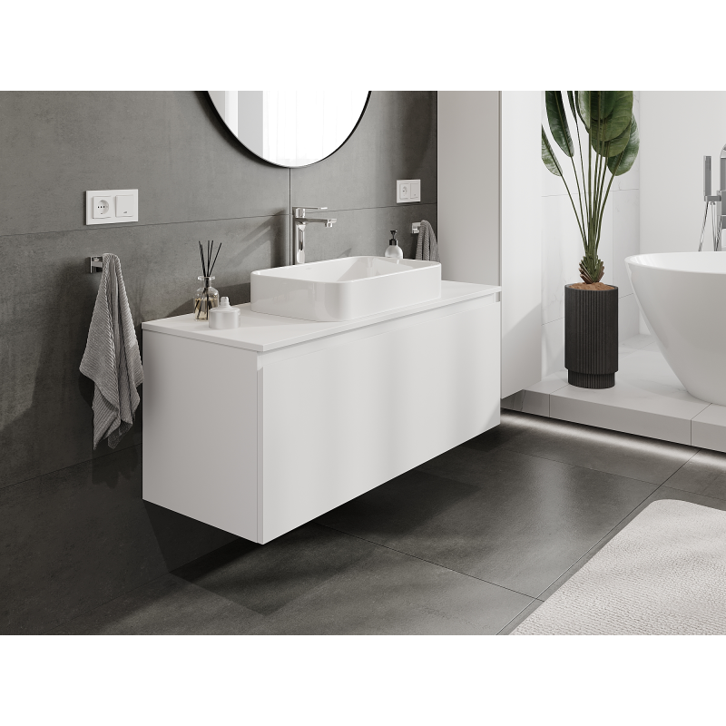 Mexen Orio Badschrank für Waschbecken 120 cm, 1 Schublade, weiß matt - 91A10-12047-1-BF01