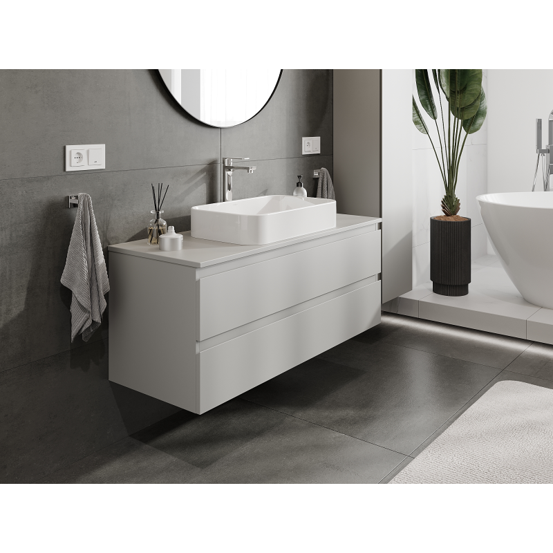 Mexen Orio Badezimmer-Unterschrank 120 cm, 2 Schubladen, graumatt - 91A10-12047-2-BFF62