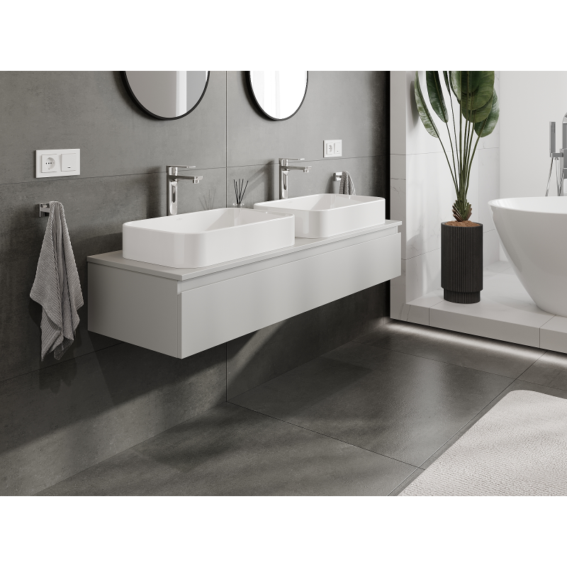 Mexen Orio Badezimmer-Unterschrank 140 cm, 1 Schublade, Grau Matt - 91A10-14023-1-BF62