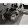 Mexen Orio Badezimmerschrank unter Waschbecken 140 cm, 1 Schublade, schwarz matt - 91A10-14023-1-BF71