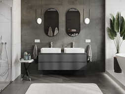 Mexen Orio Badezimmer-Unterschrank 140 cm, 2 Schubladen, matt grafit - 91A10-14047-2-BFF66