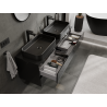 Mexen Orio Badezimmer-Unterschrank 140 cm, 2 Schubladen, schwarz glänzend - 91A10-14047-2-BFF70