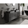 Mexen Orio Badezimmerschrank unter Waschbecken 140 cm, 2 Schubladen, schwarz matt - 91A10-14047-2-BFF71
