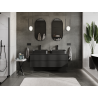 Mexen Orio Badezimmerschrank unter Waschbecken 140 cm, 2 Schubladen, schwarz matt - 91A10-14047-2-BFF71