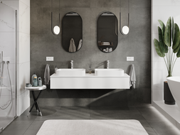 Mexen Orio Badezimmer-Waschtischschrank 160 cm, 1 Schublade, weiß matt - 91A10-16023-1-BF01