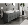 Mexen Orio Badezimmer-Waschtischunterschrank 160 cm, 2 Schubladen, matt Graphit - 91A10-16047-2-BFF66