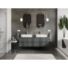 Mexen Orio Badezimmer-Waschtischunterschrank 160 cm, 2 Schubladen, matt Graphit - 91A10-16047-2-BFF66