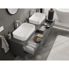 Mexen Orio Badezimmer-Waschtischunterschrank 160 cm, 2 Schubladen, matt Graphit - 91A10-16047-2-BFF66
