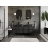 Mexen Orio Badezimmerschrank unter Waschbecken 160 cm, 2 Schubladen, schwarz matt - 91A10-16047-2-BFF71