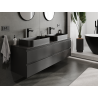 Mexen Orio Badezimmerschrank unter Waschbecken 160 cm, 2 Schubladen, schwarz matt - 91A10-16047-2-BFF71