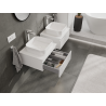 Mexen Rivel Badezimmerschrank für Waschbecken 50 cm, 1 Schublade, geriffelt, weiß matt- 91A20-05023-1-BF01