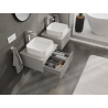 Mexen Rivel Badezimmerschrank unter dem Waschbecken 50 cm, 1 Schublade, gerillt, grau matt - 91A20-05023-1-BF62