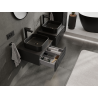 Mexen Rivel Badezimmerschrank für Waschtisch 50 cm, 1 Schublade, gerillt, schwarz matt - 91A20-05023-1-BF71