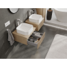 Mexen Rivel Badezimmerschrank für Waschbecken 50 cm, 1 Schublade, geriffelt, Eiche - 91A20-05023-1-BF81