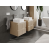 Mexen Rivel 50 cm Badezimmer-Unterschrank, 2 Schubladen, geriffelt, Eiche - 91A20-05047-2-BFF81
