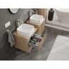 Mexen Rivel 50 cm Badezimmer-Unterschrank, 2 Schubladen, geriffelt, Eiche - 91A20-05047-2-BFF81
