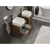 Mexen Rivel Badezimmerschrank unter dem Waschbecken 50 cm, 2 Schubladen, gerillt, Nussbaum - 91A20-05047-2-BFF86