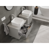 Mexen Rivel Badezimmerschrank unter dem Waschbecken 60 cm, 2 Schubladen, geriffelt, grau matt - 91A20-06047-2-BFF62