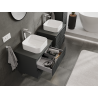 Mexen Rivel Badezimmerschrank für Waschbecken 60 cm, 2 Schubladen, geriffelt, Grafit matt - 91A20-06047-2-BFF66