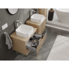 Mexen Rivel Badezimmer-Unterschrank 60 cm, 2 Schubladen, gerillt, Eiche - 91A20-06047-2-BFF81