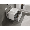 Mexen Rivel Badezimmerschrank unter Waschbecken 70 cm, 1 Schublade, geriffelt, weiß matt - 91A20-07047-1-BF01