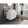 Mexen Rivel Badezimmerschrank für Waschbecken 70 cm, 2 Schubladen, geriffelt, weiß matt - 91A20-07047-2-BFF01