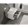 Mexen Rivel Badezimmerschrank für Waschbecken 70 cm, 2 Schubladen, geriffelt, weiß matt - 91A20-07047-2-BFF01