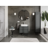 Mexen Rivel Badezimmer-Unterschrank 70 cm, 2 Schubladen, geriffelt, matt Graphit - 91A20-07047-2-BFF66
