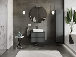 Mexen Rivel Badezimmer-Unterschrank 70 cm, 2 Schubladen, geriffelt, matt Graphit - 91A20-07047-2-BFF66