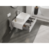 Mexen Rivel Badezimmerschrank für Waschbecken 80 cm, 1 Schublade, geriffelt, weiß matt - 91A20-08023-1-BF01
