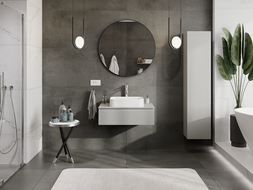 Mexen Rivel Badezimmer-Unterschrank 80 cm, 1 Schublade, geriffelt, grau matt - 91A20-08023-1-BF62