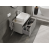 Mexen Rivel Badezimmerschrank unter Waschbecken 80 cm, 1 Schublade, geriffelt, grau matt - 91A20-08047-1-BF62