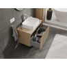 Mexen Rivel Badezimmerschrank unter Waschbecken 80 cm, 1 Schublade, gerillt, Eiche - 91A20-08047-1-BF81