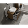 Mexen Rivel Badezimmer-Unterschrank 80 cm, 1 Schublade, geriffelt, Nussbaum - 91A20-08047-1-BF86
