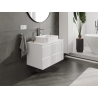 Mexen Rivel Badezimmerschrank unter Waschbecken 80 cm, 2 Schubladen, geriffelt, weiß matt - 91A20-08047-2-BFF01