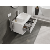 Mexen Rivel Badezimmerschrank unter Waschbecken 80 cm, 2 Schubladen, geriffelt, weiß matt - 91A20-08047-2-BFF01