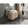Mexen Rivel Badezimmerschrank unter Waschbecken 80 cm, 2 Schubladen, geriffelt, Eiche - 91A20-08047-2-BFF81