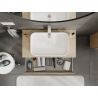 Mexen Rivel Badezimmerschrank unter dem Waschbecken 90 cm, 1 Schublade, geriffelt, Eiche - 91A20-09023-1-BF81