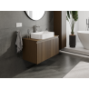 Mexen Rivel Badezimmer-Unterschrank 90 cm, 1 Schublade, geriffelt, Nussbaum - 91A20-09047-1-BF86