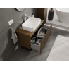 Mexen Rivel Badezimmer-Unterschrank 90 cm, 1 Schublade, geriffelt, Nussbaum - 91A20-09047-1-BF86
