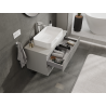 Mexen Rivel Unterschrank für das Badezimmer 90 cm, 2 Schubladen, geriffelt, grau matt - 91A20-09047-2-BFF62