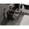 Mexen Rivel Badezimmerunterschrank 90 cm, 2 Schubladen, geriffelt, schwarz matt - 91A20-09047-2-BFF71